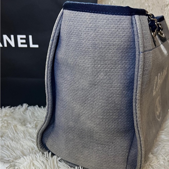 SOLD Authentic CHANEL Small Deauville Shopping Tote - Picture 3 of 9